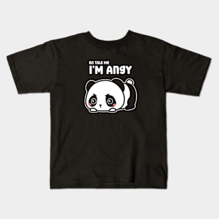 Kawaii panda i'm angy Kids T-Shirt